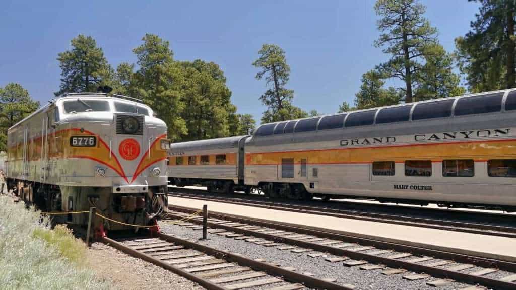 20 Incredible Scenic Train Journeys in the US 6 Grand Canyon Railway Williams to Grand Canyon Village train
