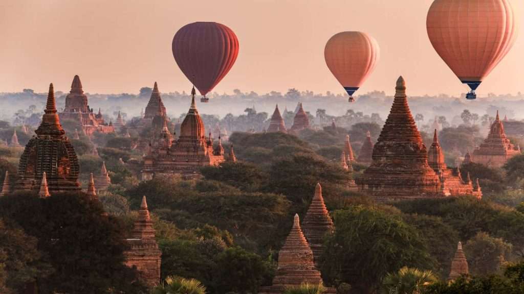 20 Overlooked Travel Destinations That Are Surprisingly Stunning 7 bagan myanmar hot air balloon