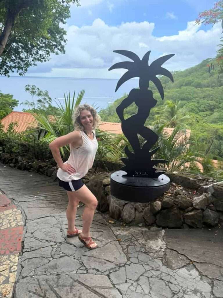 When the Family Travel Plans Fell Apart, We Found Exactly What We Needed 2 Anse Chastanet Resort Artwork Silly Pose